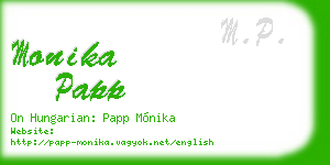 monika papp business card